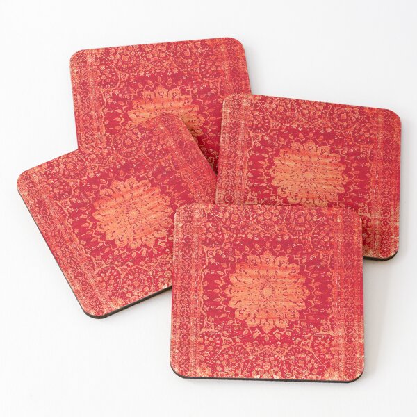 Vintage Oriental Antique Moroccan Style Mandala Coasters (Set of 4)