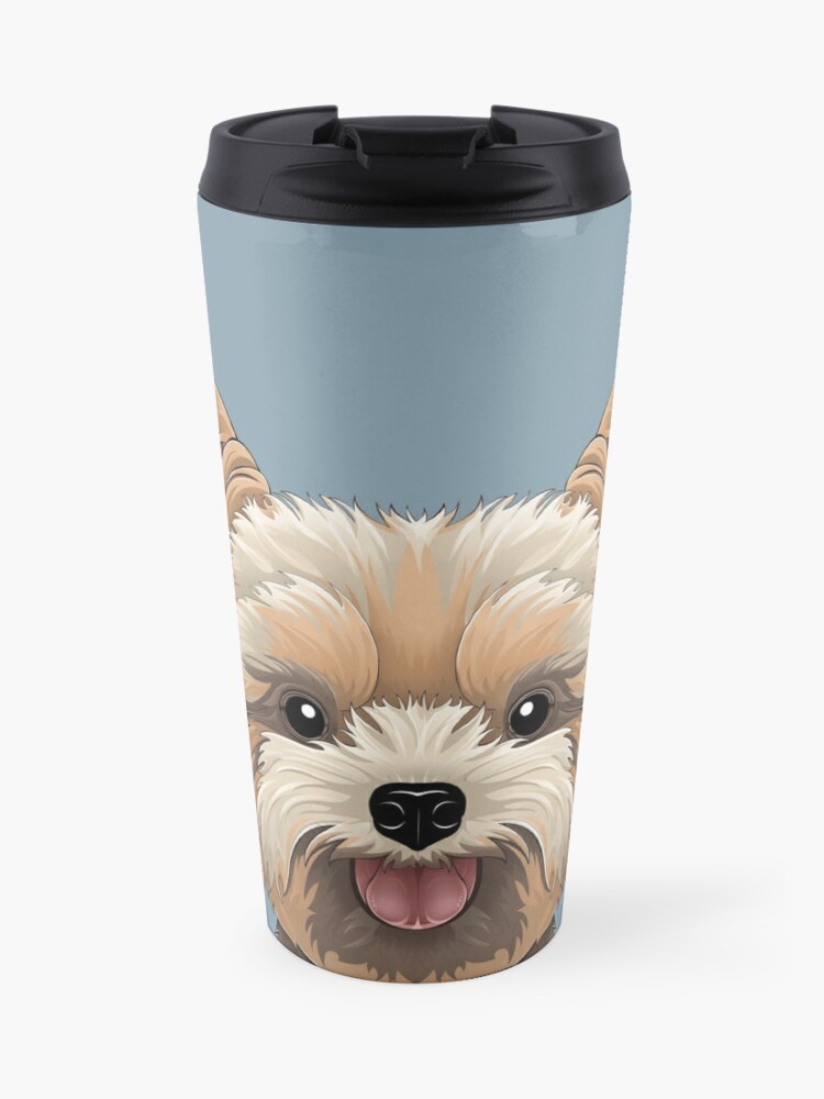 Peeking Yorkie Travel Mug By Anmgoug Redbubble