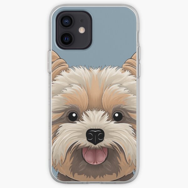 Peeking Yorkie iPhone Soft Case