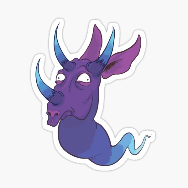 Ghostly horned thing Sticker