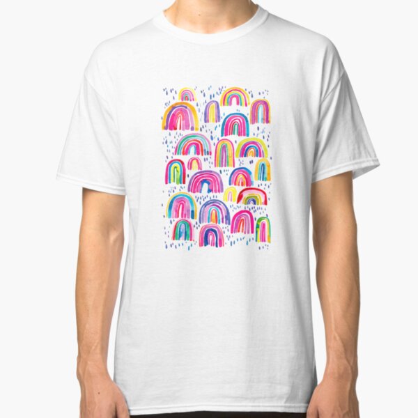 Cheerful and pretty multi-colored rainbows Classic T-Shirt