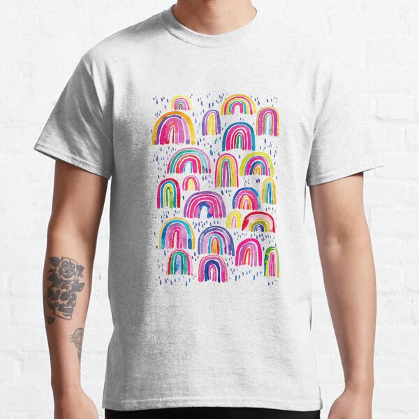 Cheerful and pretty multi-colored rainbows Classic T-Shirt