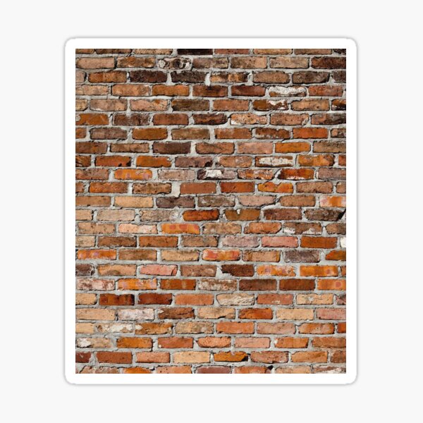 "Brick Wall Vintage Realistic Brick Design Background" Sticker for Sale by DesignsbyZazz