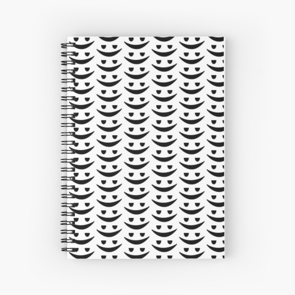 Roblox Chill Face Spiral Notebook By Officalimelight Redbubble - bacon hair roblox mask by officalimelight redbubble