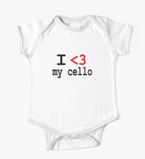 I Love My Cello - Funny Cello T Shirt One Piece - Short Sleeve