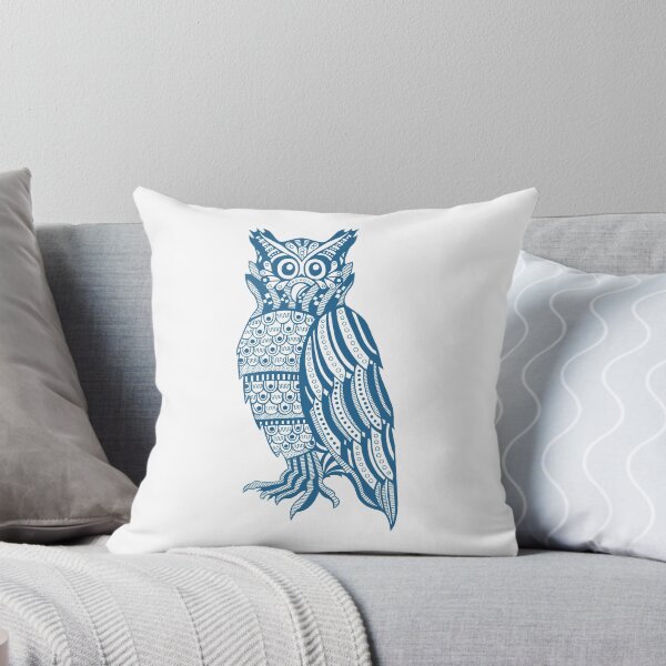 Item preview, Life's A Hoot Alone - Azul medianoche sobre blanco designed and sold by ReviveMind.