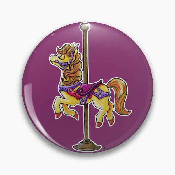 Item preview, Yellow Carousel Horse designed and sold by ChristieCoxArt.
