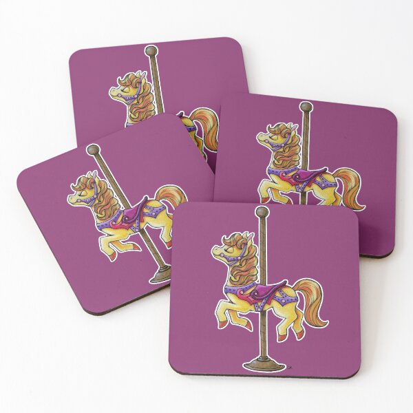 Item preview, Yellow Carousel Horse designed and sold by ChristieCoxArt.