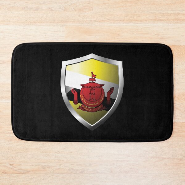 Item preview, Strong Brunei Flag Shield Country designed and sold by HelloFromAja.