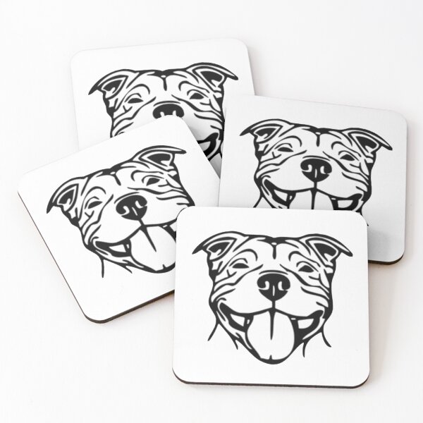 Item preview, smiling staffy,  designed and sold by Georgekeeble.
