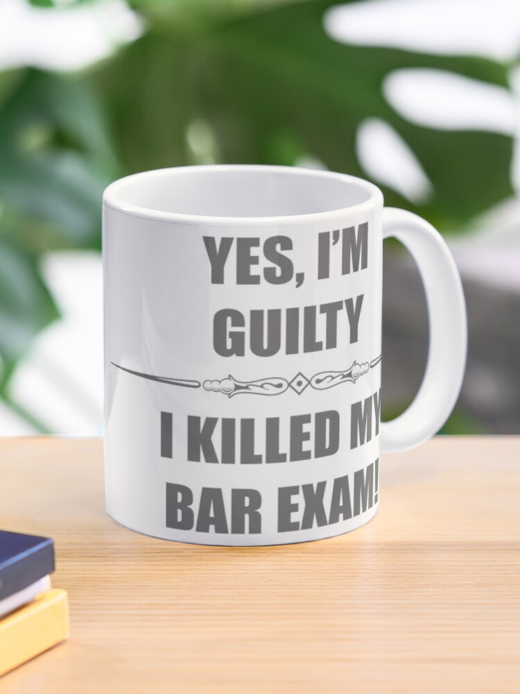 Law Student Gifts - Yes I'm Guilty I Killed My Bar Exam Funny Law School Graduation  Gift Ideas for Lawyer Students and Future New Attorney at Law Graduates
