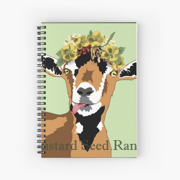 Item preview, Cute Goat With Mustard Seed Flower Crown and Ranch Name  designed and sold by Katy Dillard.
