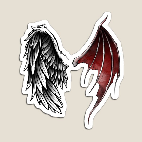 Devil wings Sticker for Sale by NemiMakeit
