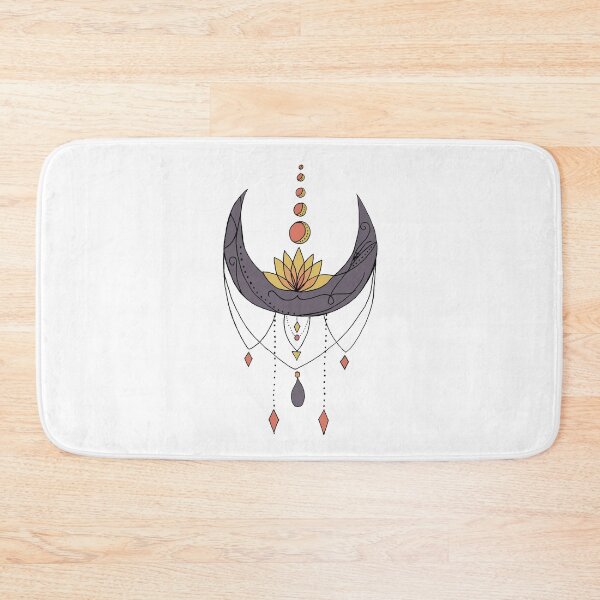Item preview, Colorful Crescent Lotus Moon designed and sold by anneth0184.
