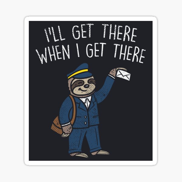 Sloth mailman Sticker