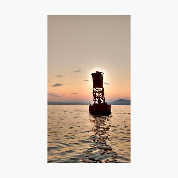 Bell Buoy at sunset Photographic Print