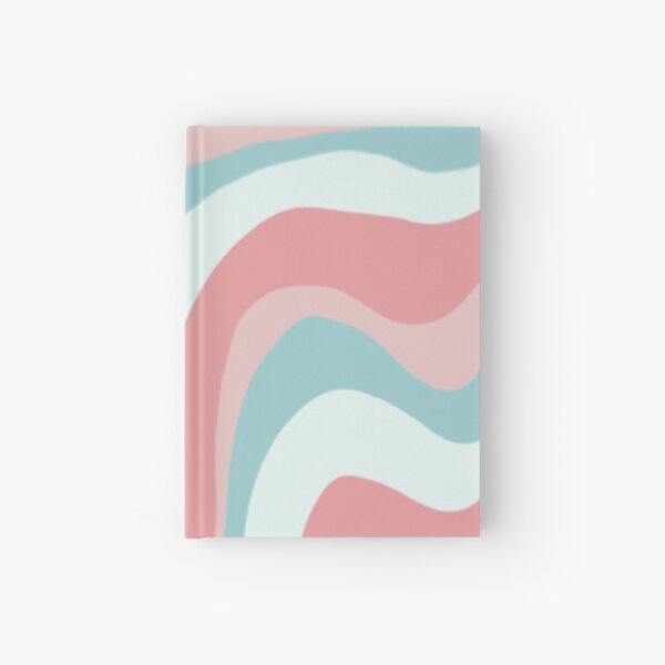 Aesthetic Blue Purple Pink Waves With Stars Wallpaper Hardcover Journal By Pastel Paletted Redbubble