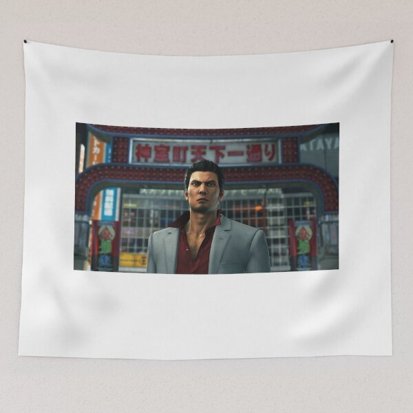 Item preview, Kiryu in front of kamurocho sign, yakuza designed and sold by thehollowpoint.
