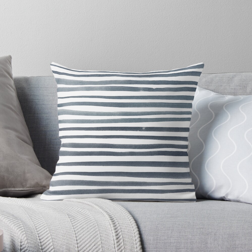 Ocean lines Throw Pillow
