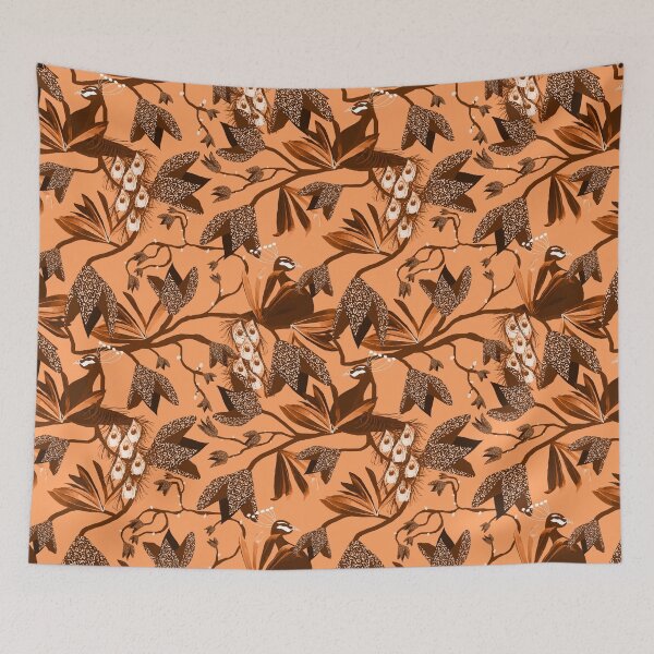 Item preview, Peacocks Territory Caramel designed and sold by Robin Jensen.