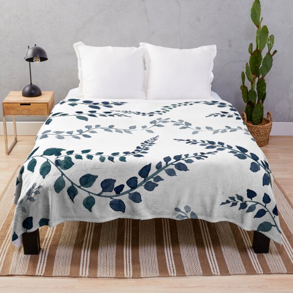 Blue Algae Throw Blanket