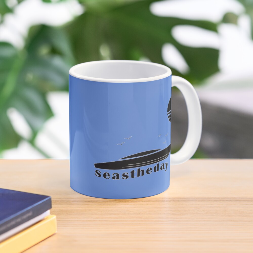 Seas the Day Maritime Speedboat Powerboat Skipper. Mug