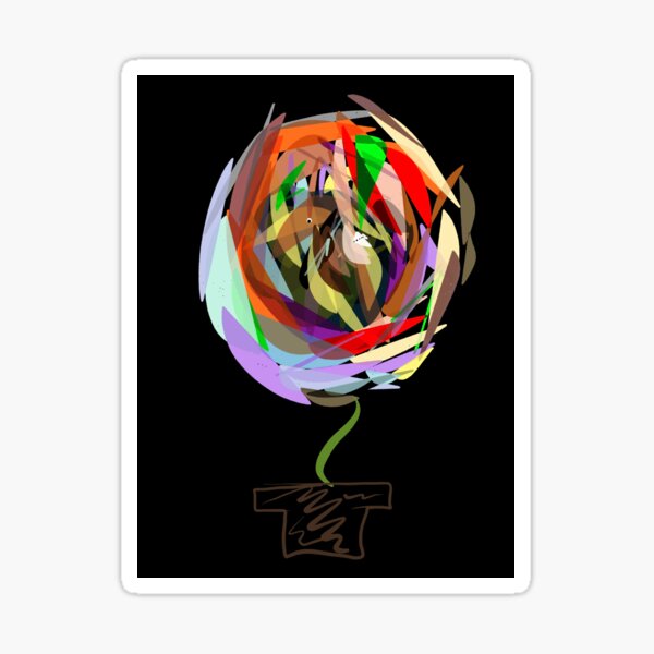 Multi-colored Flower Sticker