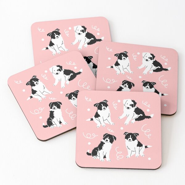 Item preview, Border Collie Puppy Pattern - Pink  designed and sold by Wlaurence.