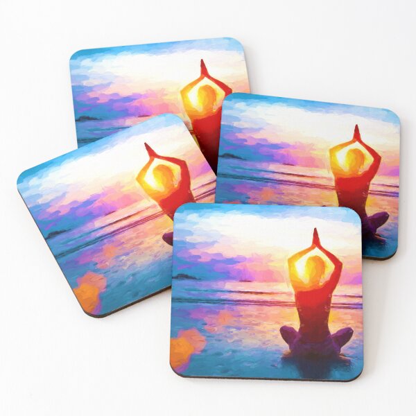 Item preview, Yoga Painting Beach Front Calming  designed and sold by TheoWestlake.