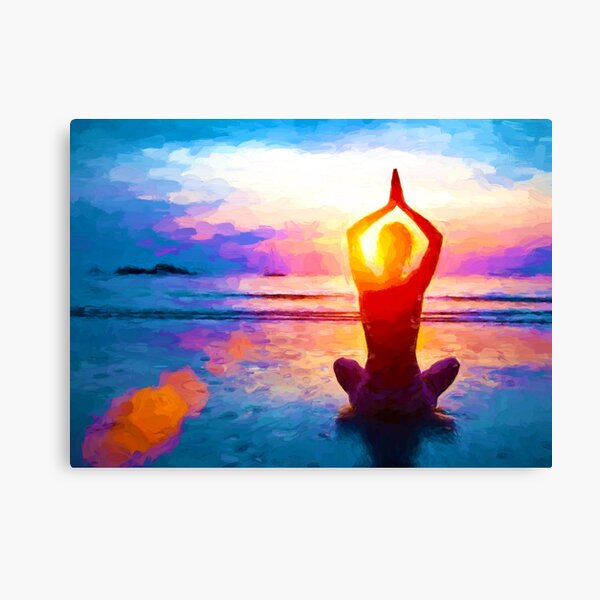 Item preview, Yoga Painting Beach Front Calming  designed and sold by TheoWestlake.