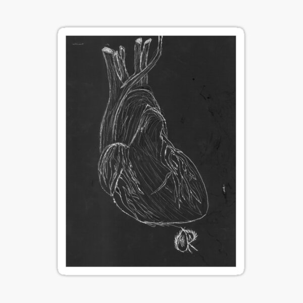 "Scratch Heart" Sticker for Sale by ObscureMind Redbubble