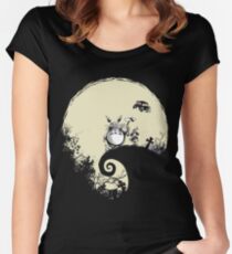 Neighbour Before Christmas - Totoro Women's Fitted Scoop T-Shirt