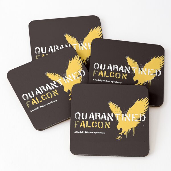 Quarantined Falcon Coasters (Set of 4)