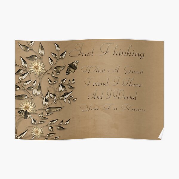 Thank you for being my friend Poster