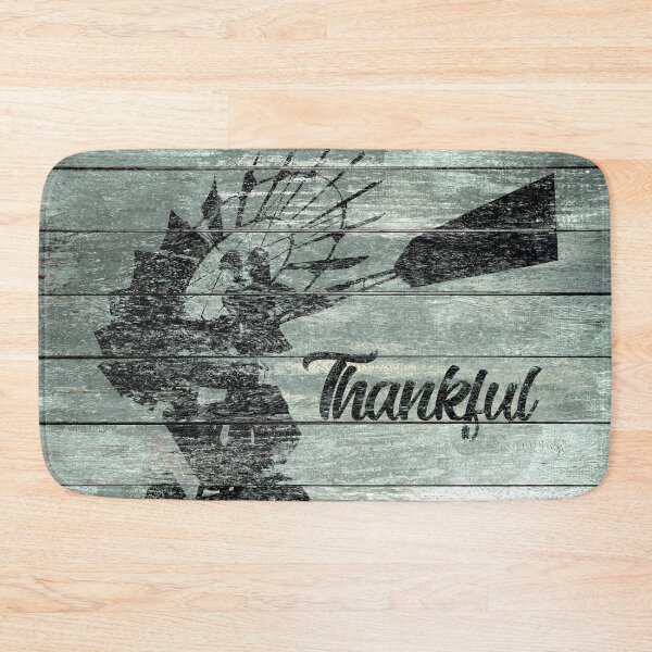 Item preview, Rustic Windmill Thankful Modern Country Decor Farmhouse Art A060B designed and sold by byNicol.