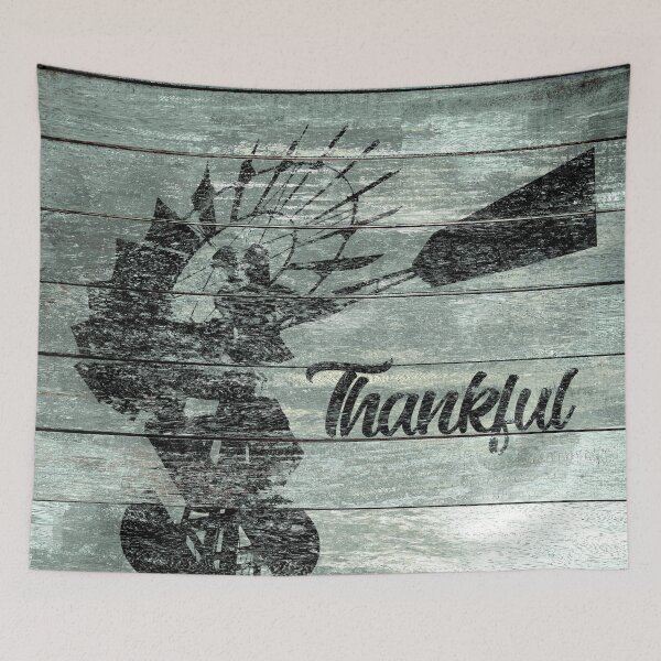 Item preview, Rustic Windmill Thankful Modern Country Decor Farmhouse Art A060B designed and sold by byNicol.