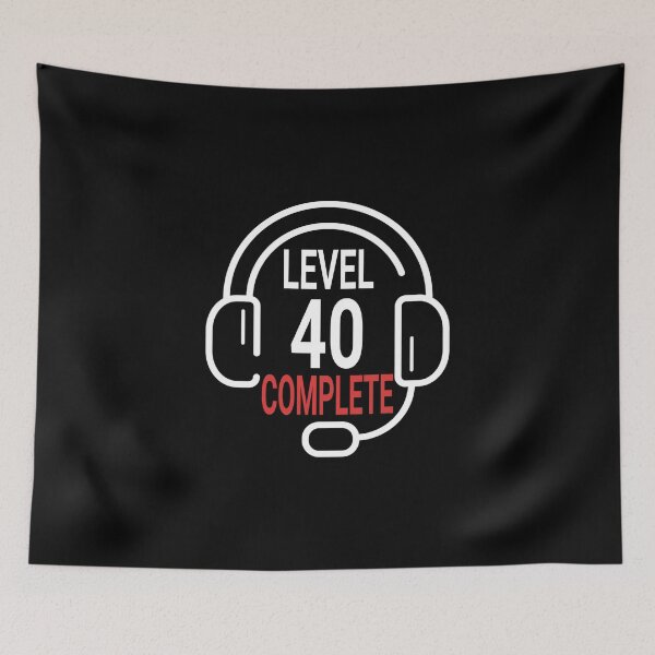 Item preview, Level 40 Complete - 40th Birthday Gaming graphic designed and sold by RedmonsDesigns.