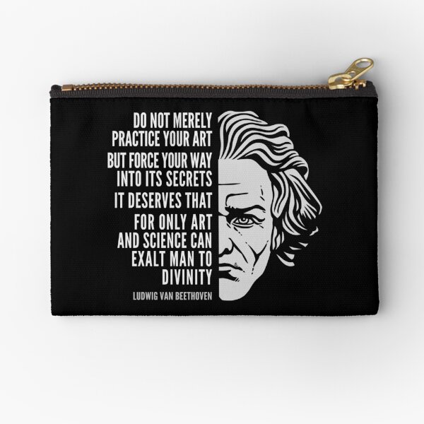 Item preview, Ludwig van Beethoven Inspirational Quote: Do Not Merely Practice Your Art designed and sold by Elvin Dantes.