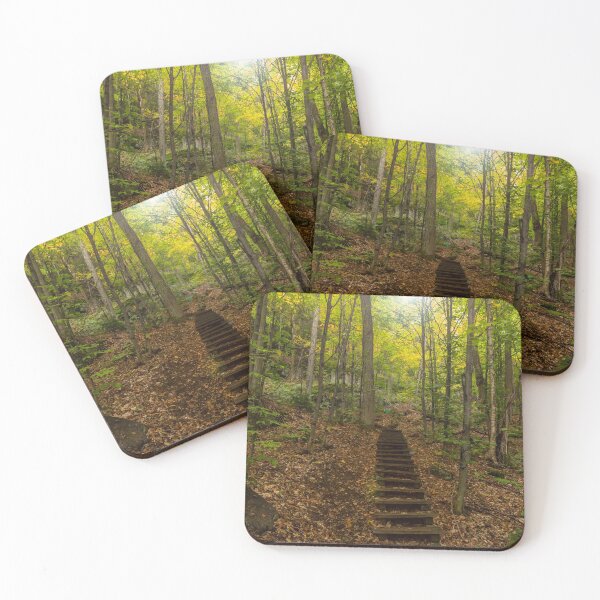 Item preview, Staircase in the forest Autumn/Fall designed and sold by RezieMart.