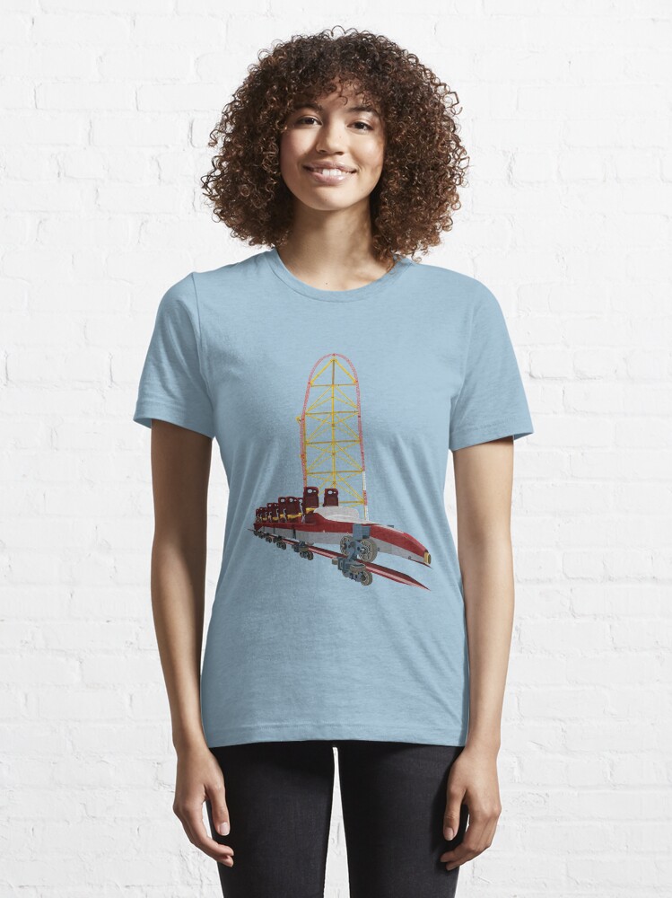 Alternate view of Top Thrill Dragster Intamin Coaster Design Essential T-Shirt