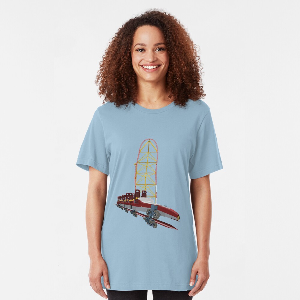 Top Thrill Dragster Intamin Coaster Design Slim Fit T-Shirt