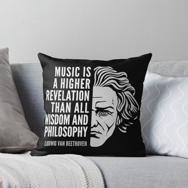 Item preview, Ludwig van Beethoven Inspirational Quote: Music Is A Higher Revelation designed and sold by Elvin Dantes.