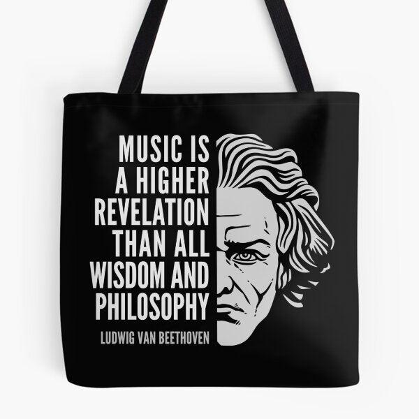 Item preview, Ludwig van Beethoven Inspirational Quote: Music Is A Higher Revelation designed and sold by Elvin Dantes.