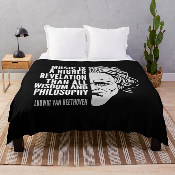 Item preview, Ludwig van Beethoven Inspirational Quote: Music Is A Higher Revelation designed and sold by Elvin Dantes.