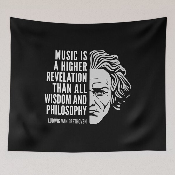 Item preview, Ludwig van Beethoven Inspirational Quote: Music Is A Higher Revelation designed and sold by Elvin Dantes.