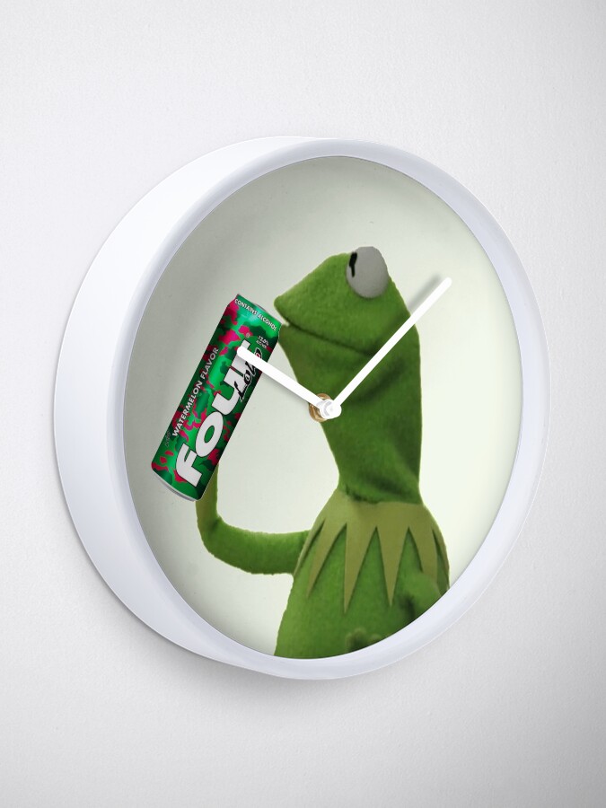 Thumbnail 1 of 4, Clock, Kermit Sips Four Loko designed and sold by one-broke-kid.