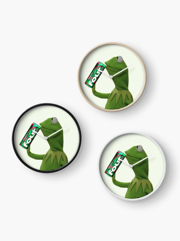 Thumbnail 3 of 4, Clock, Kermit Sips Four Loko designed and sold by one-broke-kid.