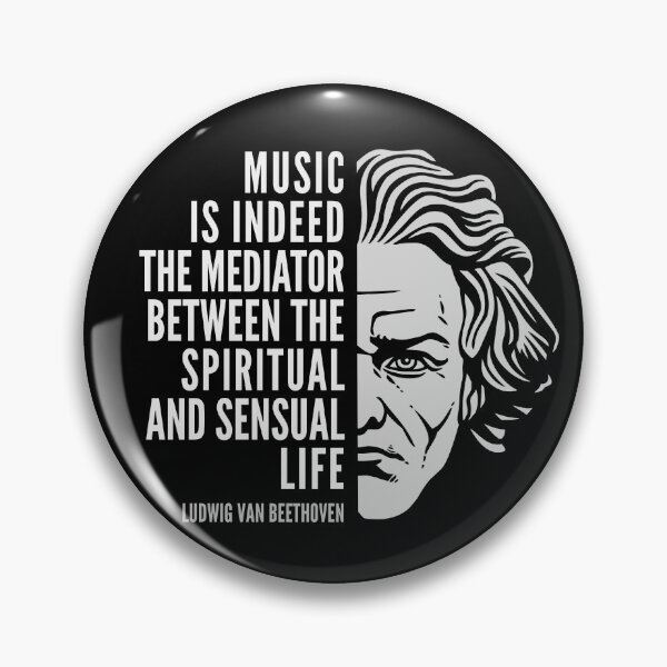 Item preview, Ludwig van Beethoven Inspirational Quote: Music Is Indeed The Mediator designed and sold by Elvin Dantes.