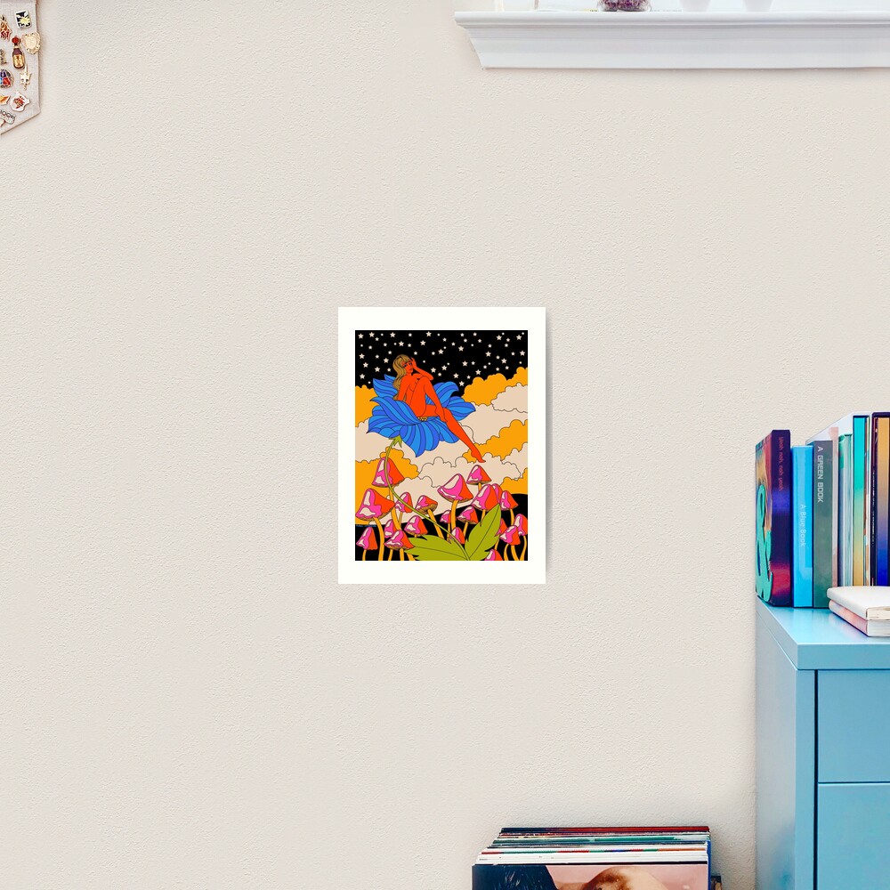 Lady in a flower Art Print