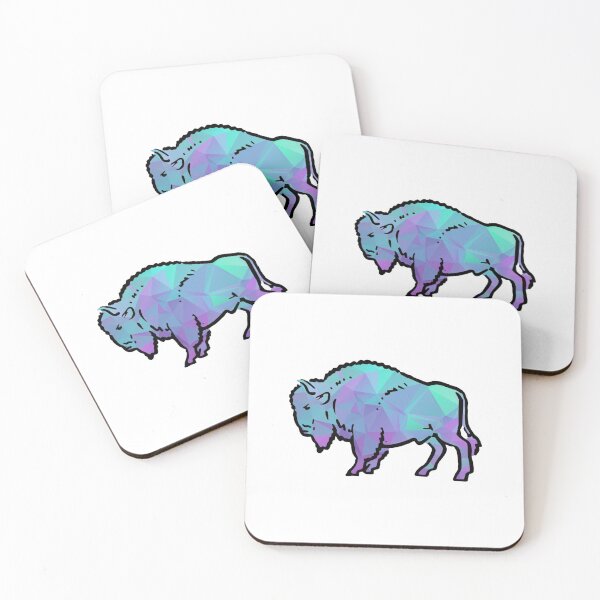 Item preview, Purple Blue and Green Bison Sticker designed and sold by Mountainman420.